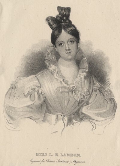 Mlle L.E. Landon, lithographie par J.T. Bowen, gravée pour Burton